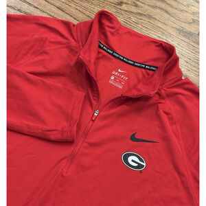 UGA Georgia Bulldogs Women's 2XL Red Nike Dri-Fit Quarter Zip Lightweight
